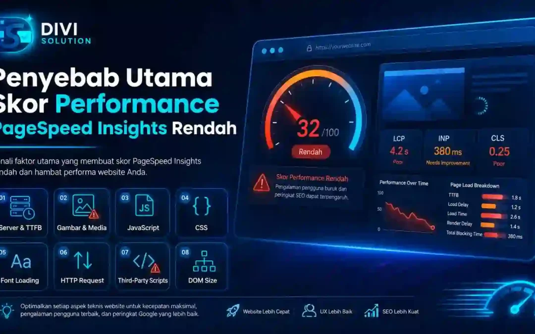Penyebab Utama Skor Performance PageSpeed Insights Rendah
